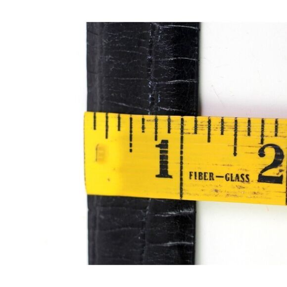 BLACK GENUINE LEATHER CROCO PRINT 1 1/8"Wd CASUAL DRESS MEN'S BELT Sz 40 (A6 - Picture 9 of 13